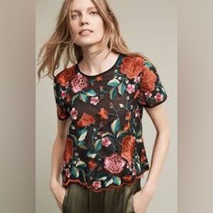 Wild Garden Embroidered Top medium floral Hd in Paris anthropology shirt